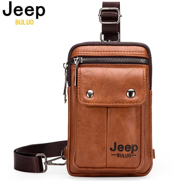 JEEP BULUO Mała wielofunkcyjna torba na ramię Marka Męska torba na ramię Nogi Talia Torba dla mężczyzny Nowa moda Casual Cool Mini