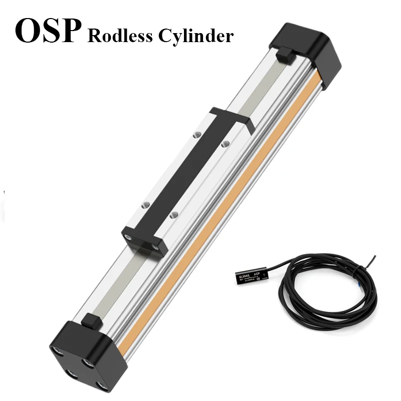 OSP-P16 P25 P32 P40 P50 P63 High Speed 100~900mm Stroke Air Piston Cylinder Mechanically Jointed Double Acting Rodless Cylinder