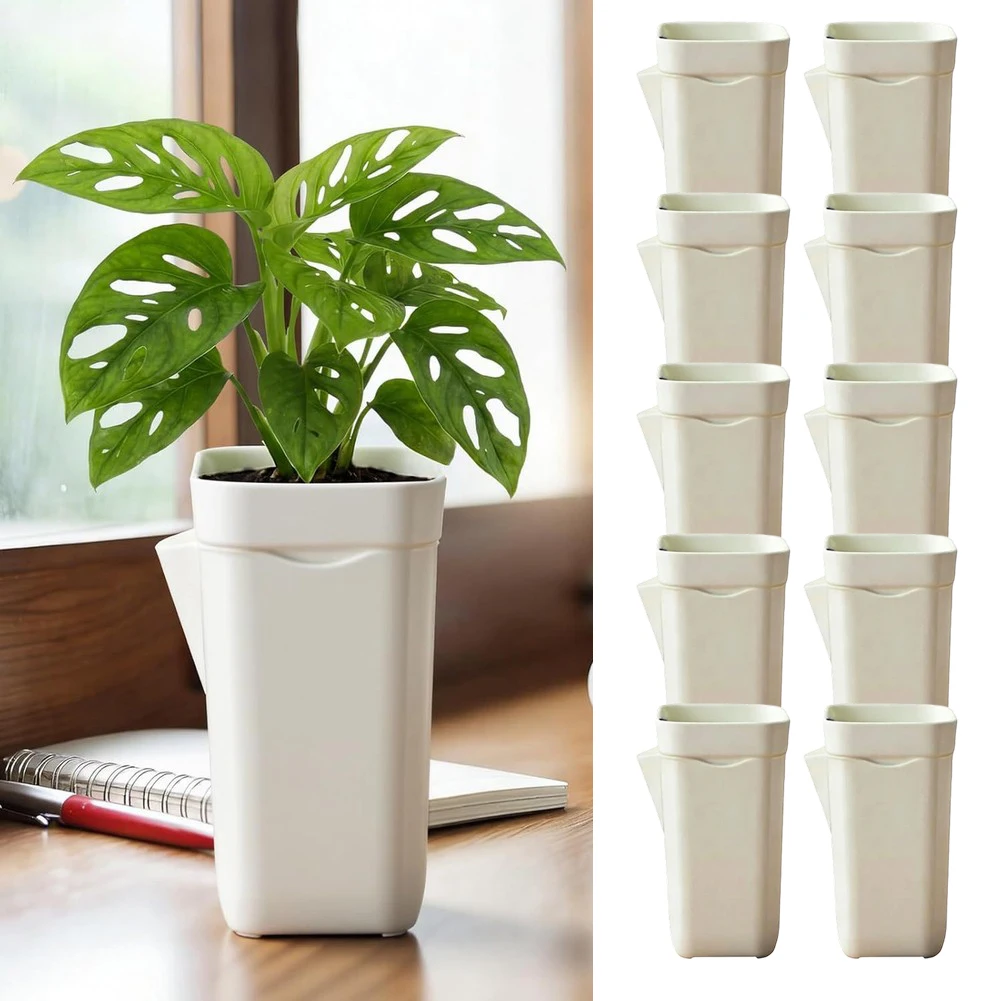 10/16 Sets Flower Pots And Card Inserts Small Self Watering Pots Flower Pots With Drainage Holes With Plant Labels Wicks Parts