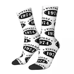 50 Years Old Retro 1974 People Socks Accessories For Men Women 50th Birthday Gift Cozy Socks Comfortable Best Gifts