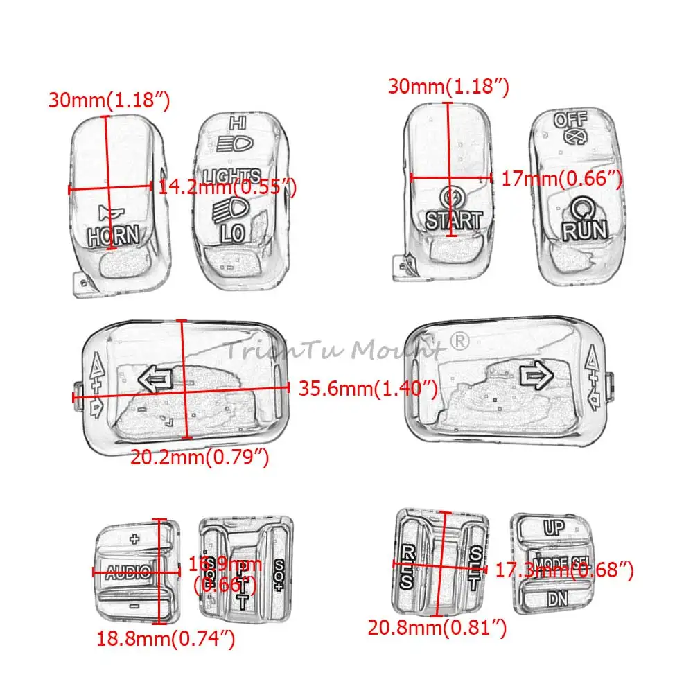 オートバイ用ハンドスイッチキャップ,ABSスイッチ制御ボタンカバー,ハーレーflhtcu,flhtk,fltr,fltru,1996-2013用アクセサリー