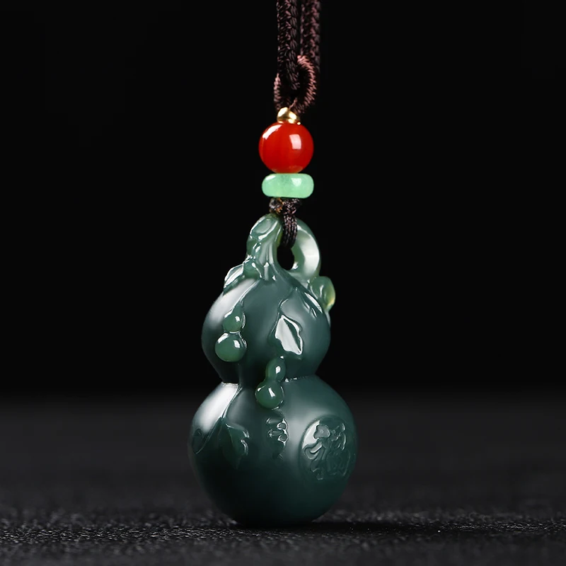 

New Hetian Jade Gourd Jade Pendant Xinjiang Fine Material Jade Fulu Men's and Women's