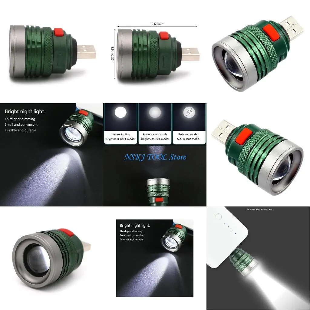 

L8RC USB Rechargeable Tactical-Led Flashlight 3 Lighting Mode Super-Bright Flashlight Campings Cycling Running Christmas Gift