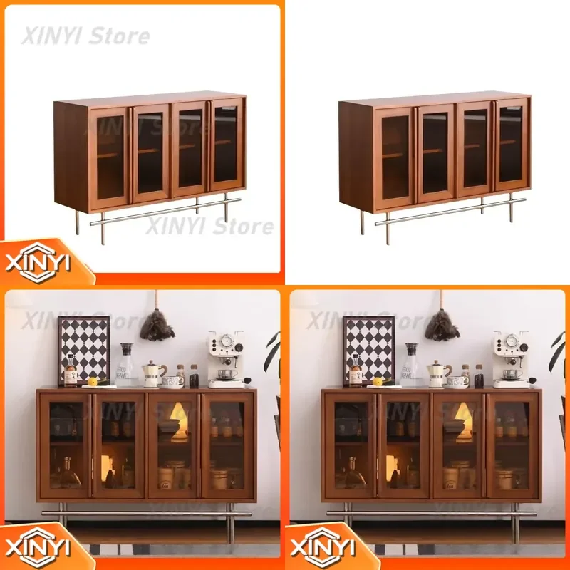 Homestay Storage Cabinet for Living Room Porch Dining Area Simple Light Luxury Side Cabinet for Small Space Organization