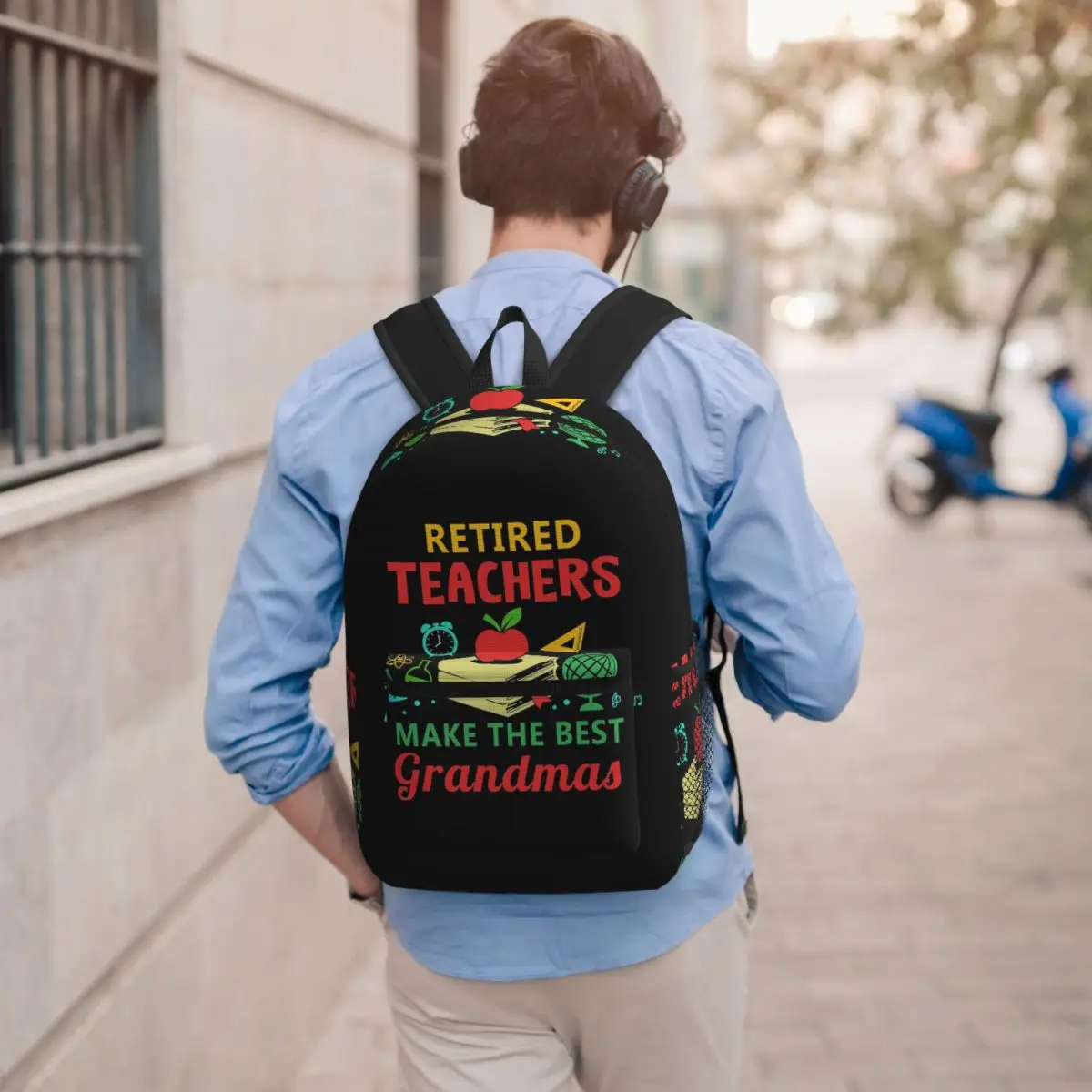Retired Teachers Make The Best Grandmas Student Backpack School Bag Hiking Travel Daypack for Men Women Bookbag Shoulder Bags