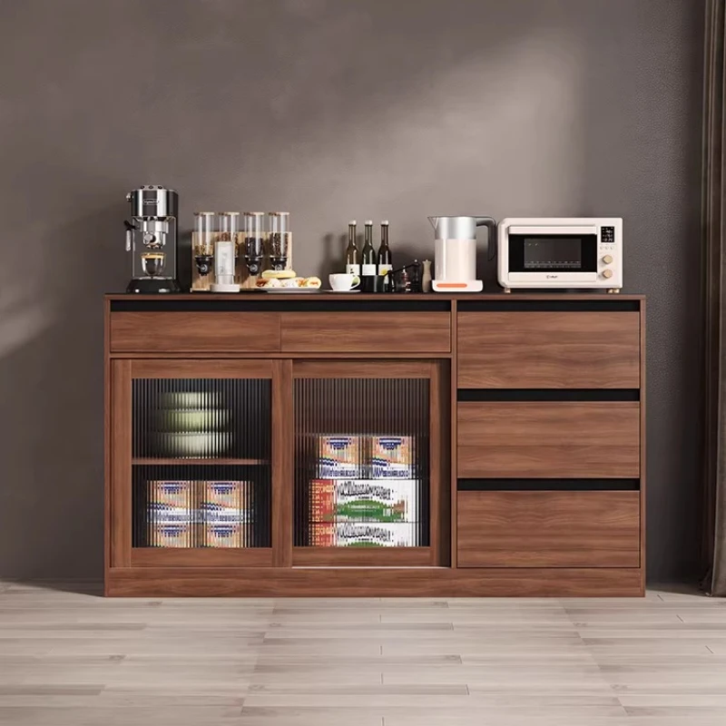 lockers, simple and modern solid wood color side cabinets, kitchen storage and meal preparation cabinets