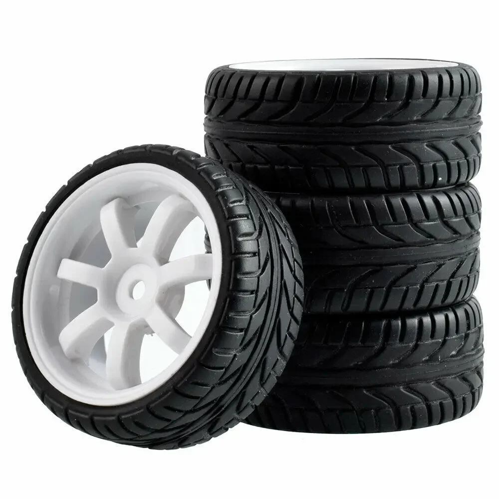 RC 9005-6094 Grip Tires 26mm With Wheel sets For HSP HPI 1/10 1:10 On-Road Speed Car