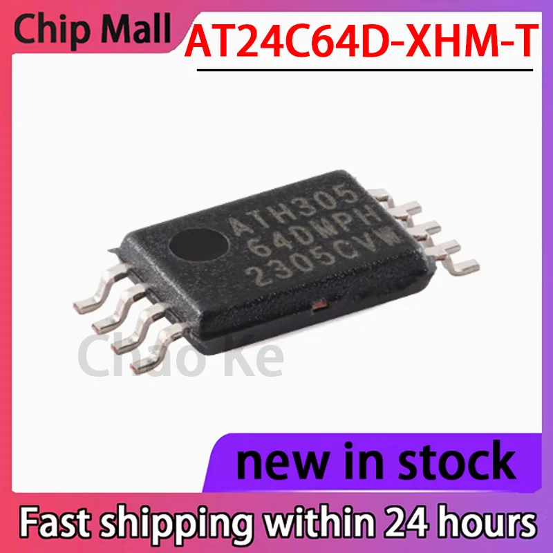 5PCSAT24C64D-XHM-T TSSOP-8 64Kb I2C Compatible Dual Line Serial EEPROM