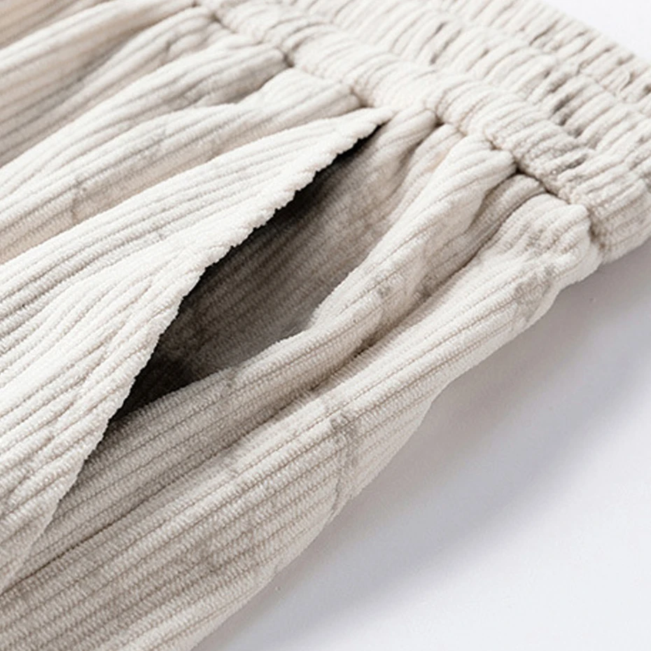 8XL Plus Size Corduroy Pants Men Straight Pants Spring Autumn Fashion Casual Elastic Waist Pants Big Size 8XL