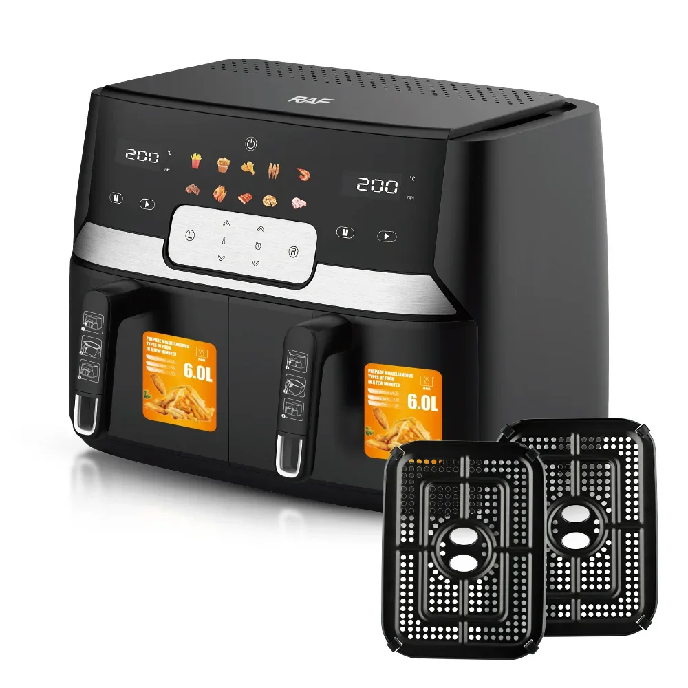 In stock 12L digital double drawer ninja foodi max dual zone 9.5l air fryer af400eu livre de recettes air fryer en franais