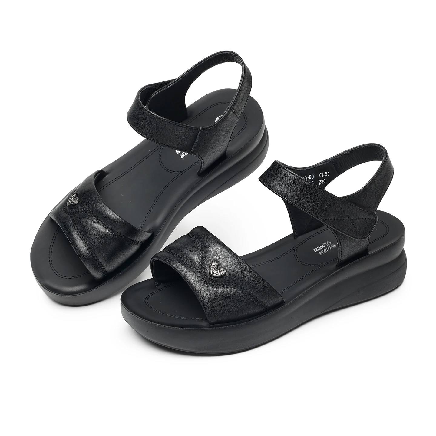 Summer Fresh and Simple Style Soft-Soled Sandals for Women, Versatile One-Strap Breathable Thick-Soled Beach Shoes, Comfortable for Commuting and Daily Outings, Lightweight Women's Shoes