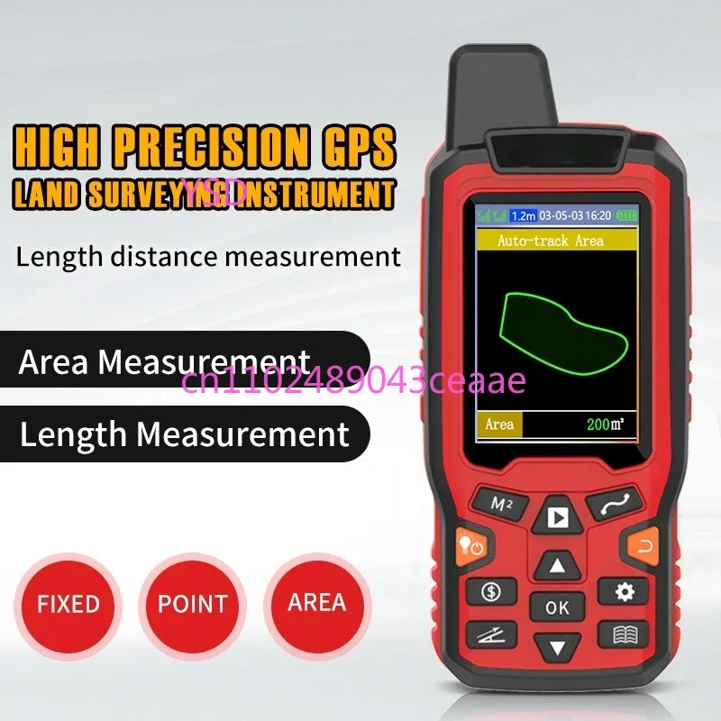 High Precision Handheld GPS Land Area Meter Real Time Area Length Display Acre Measuring Instrument Test Device