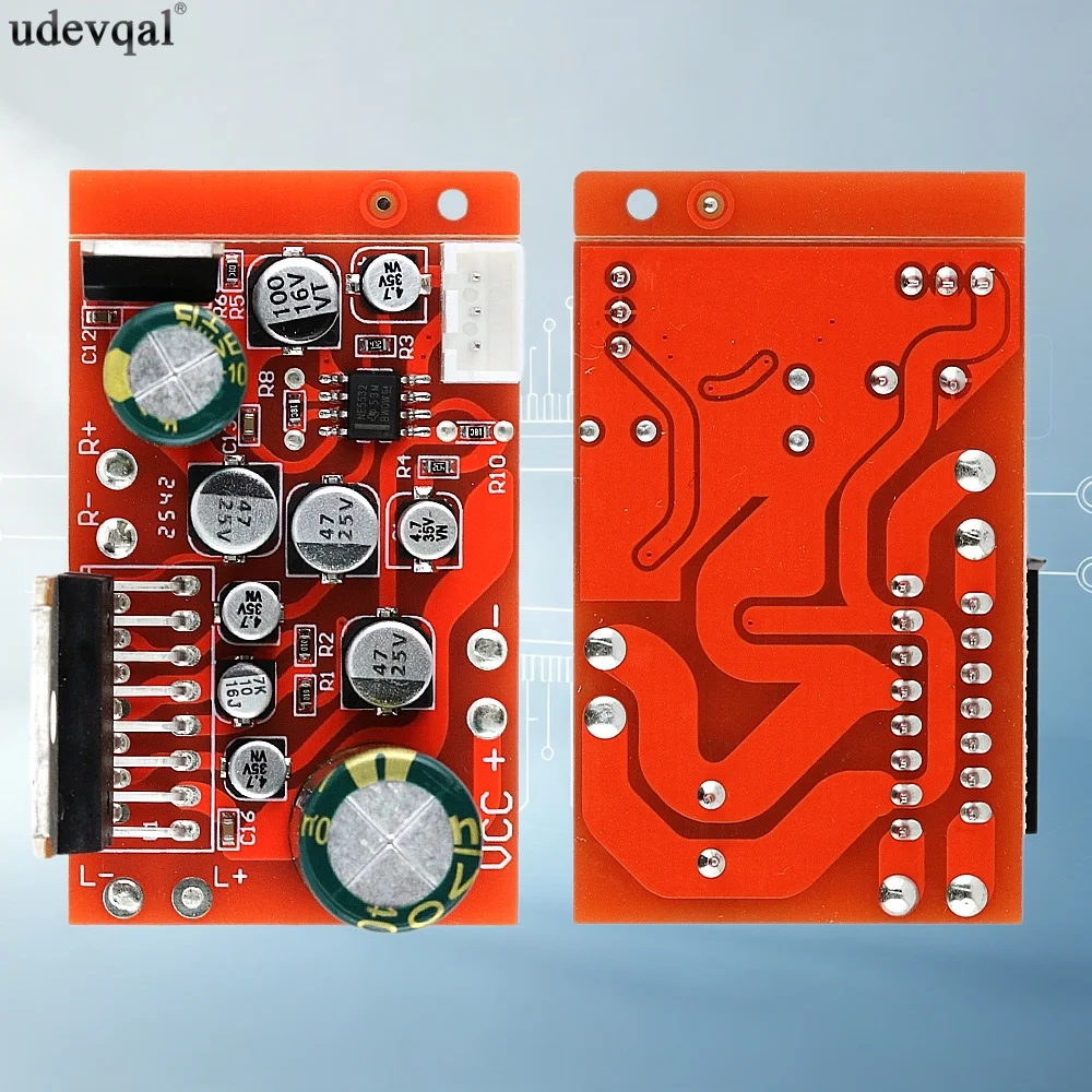 CD7379 Dual-Channel Power Amplifier Board with NE5532 Preamplifier Single Power Supply Better Sound 39W×39W 9-17.5V
