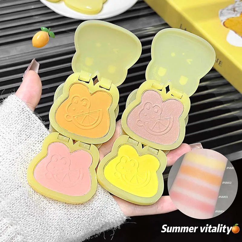 Fard per ombretti opachi monocolore in polvere multiuso Cute Bunny - Fard vitalità per il trucco facile da applicare