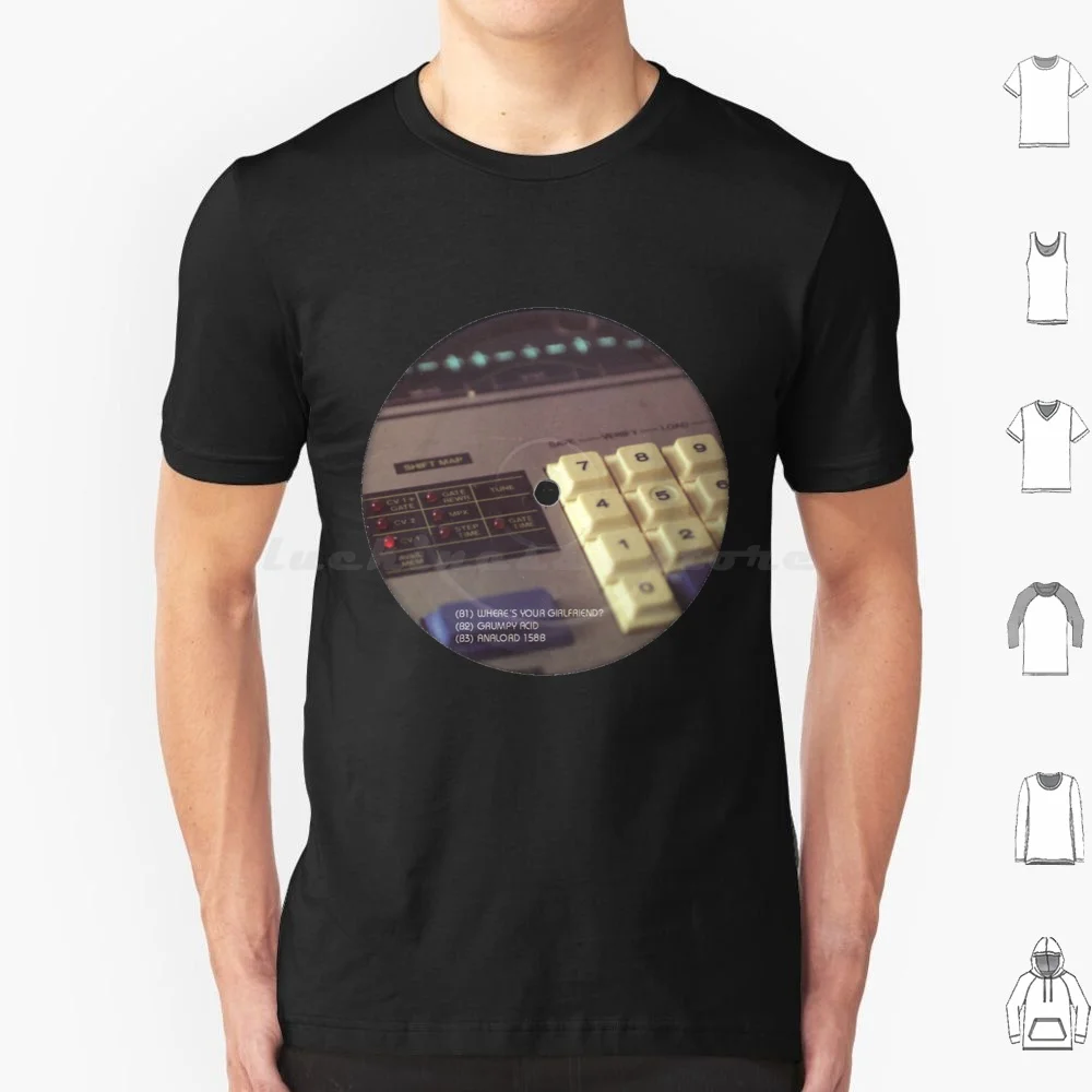Camiseta clásica con estampado de vinilo Aphex Twin-Side B, de algodón, para hombre y mujer, con estampado DIY, Aphex Twin Music Electronic Techno Electronic