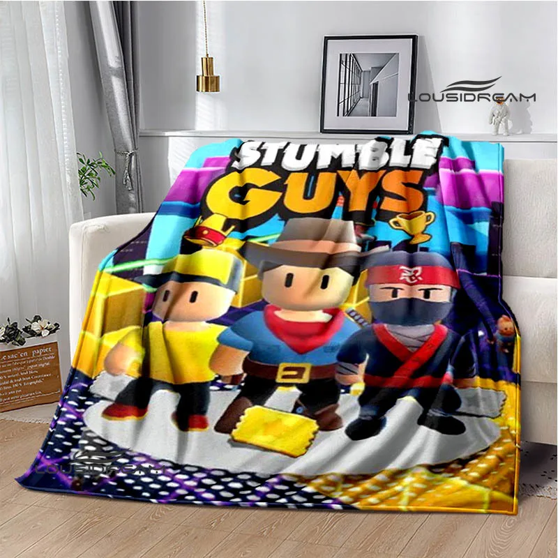 3D game Cartoon Stumble-guys printed blankets Warm Flannel blanket Soft and comfortable blanket bed linings Birthday Gift