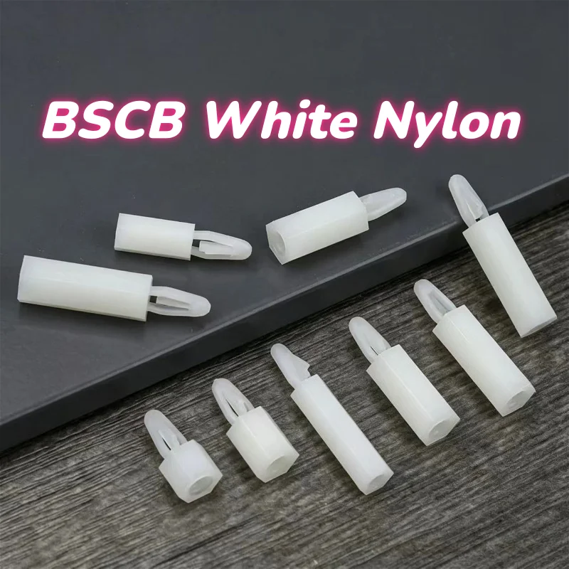 BSCB White Nylon Standoff Spacer Hex Female Thread Spacer for PCB Computer Motherboard Circuit Board Fixed Clip Pillar Spacer