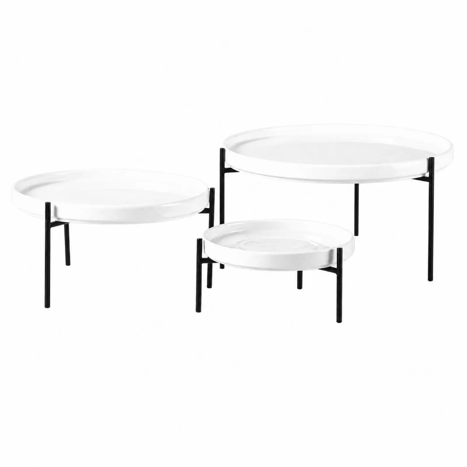 3 Pieces Three-Legged Dessert Display Stand Elegant for Meetings, Celebrations