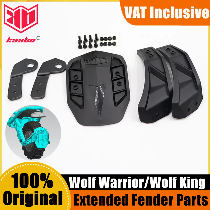 Original Extended Mudguard Set Parts For Kaabo Wolf Warrior Wolf King Series Extra Rear Fender Durable Replacement Accessories