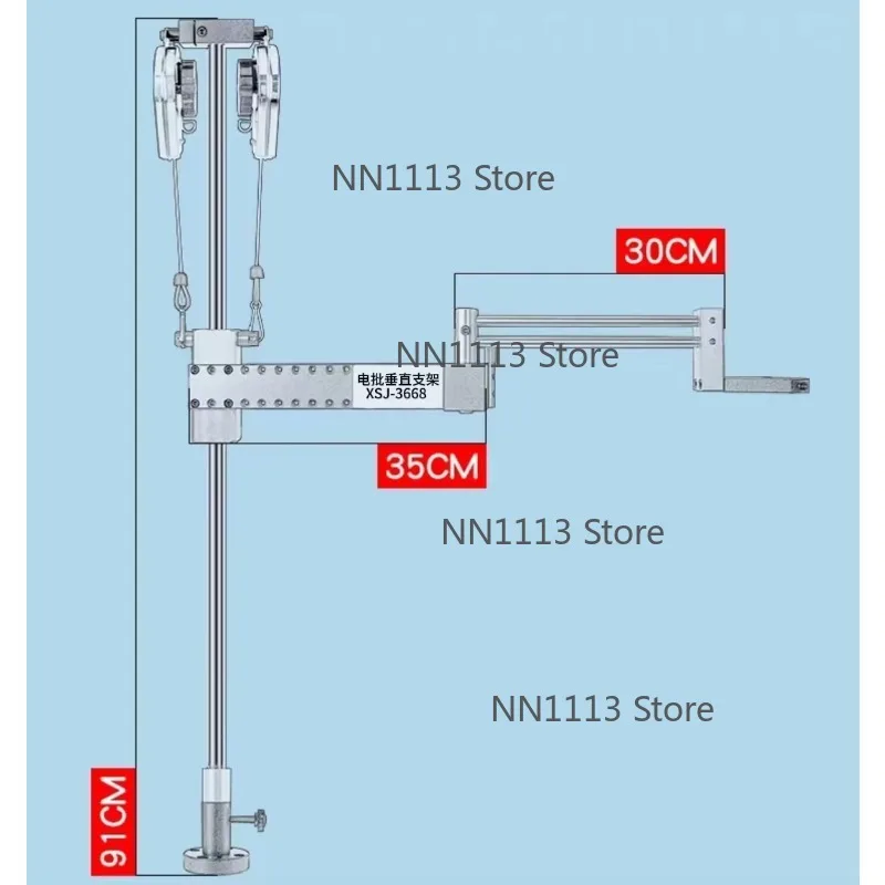 Multifunctional Electric Screwdriver Bracket Articulated Reaction Arm Linear Torque for Vertical Tool Arm in Black/Gray