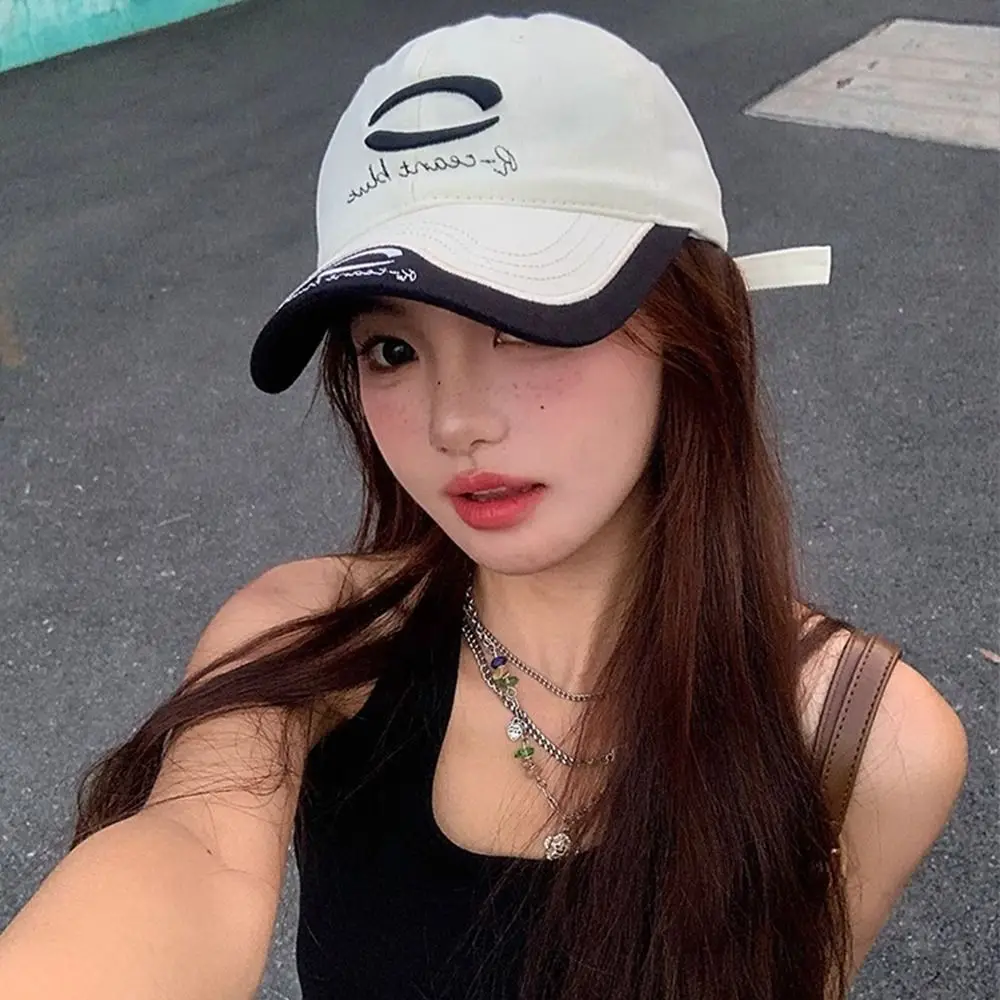 

Fashion American Vintage Baseball Cap Y2K Embroidery Letter Peaked Cap Hip Hop Cotton Visors Snapback Cap Streetwear