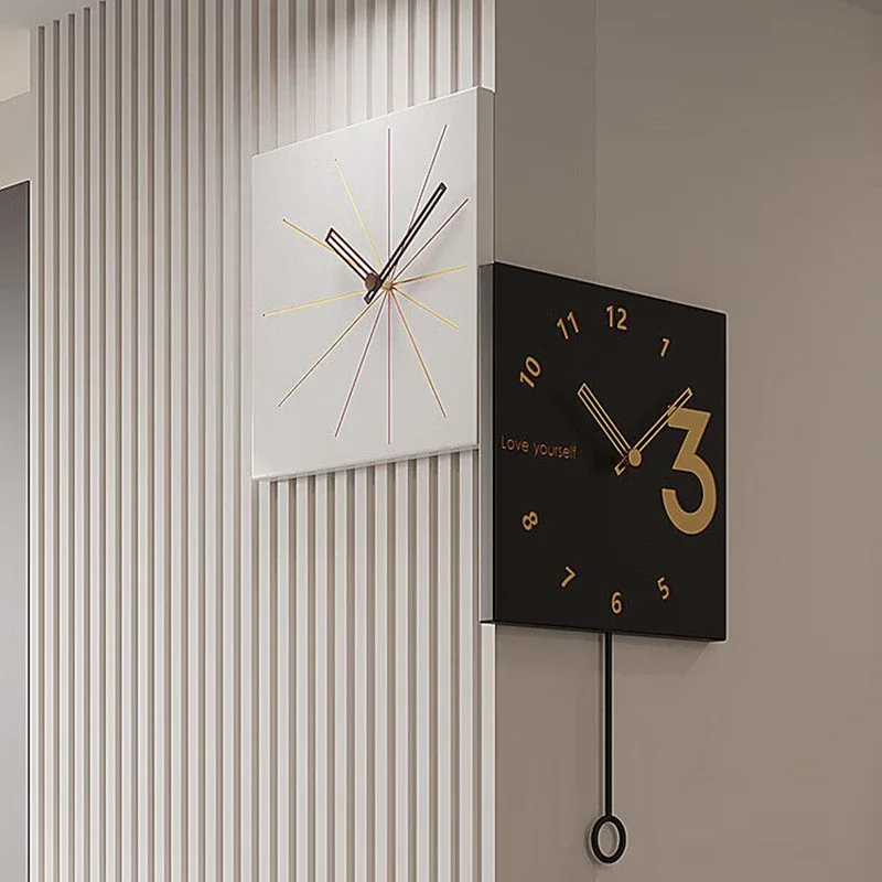 Luxury Wall Clocks Elegant Nordic Interior  Wall Adhesive Watch Unique Luminous Clocks Noiseless Living Room Clock Decoration