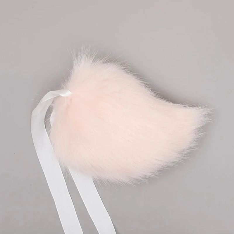 1pc Cute Girls Plush Rabbit Tail Simulation Animal Tail Bunny Tail Women Cosplay Props Kawaii Lolita Stage Dress Up Performance