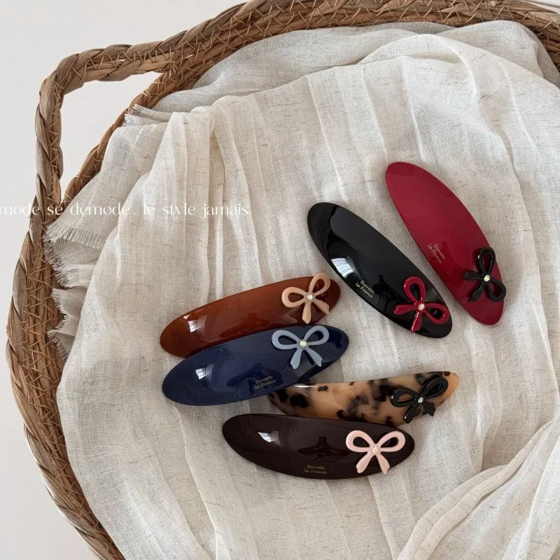 النسخة الكورية فلاش الماس القوس الذهب القياسية حمض الخليك البيضاوي دبوس الشعر فتاة القلب قسط الربيع كليب إكسسوارات الشعر جديد #1