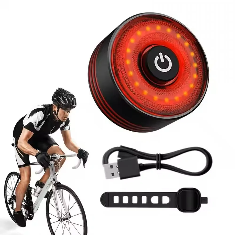 Cycling Tail Light Auto Sensor Rear Bikes Light Cycling Equipment Riding Supplies Waterproof Brake Warning Road Bike Accessories