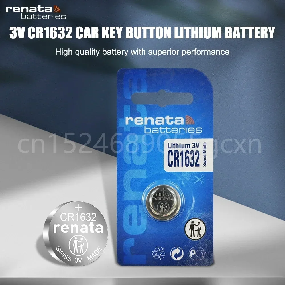 RENATA CR1632 CR 1632 3 В литиевая батарея DL1632 ECR1632 GPCR1632 для игрушечного автомобиля, ключа, часы, мыши, будильника, кнопки, монетного ячейка