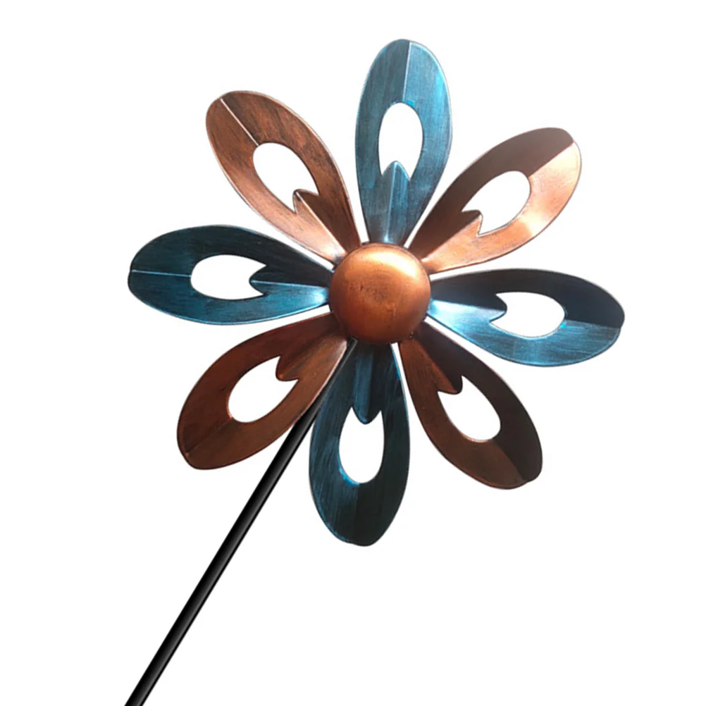 

Rotating Windmill Outdoor Decor for Lawn Decorative Sunflower Garden Iron Craft Wrought