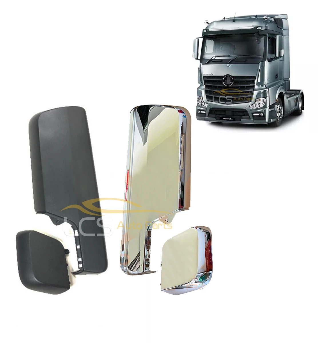 Replacement Rearview Side Mirror Covers Cap Shell Housing Exterior Case For Mercedes-Benz MP4 Truck