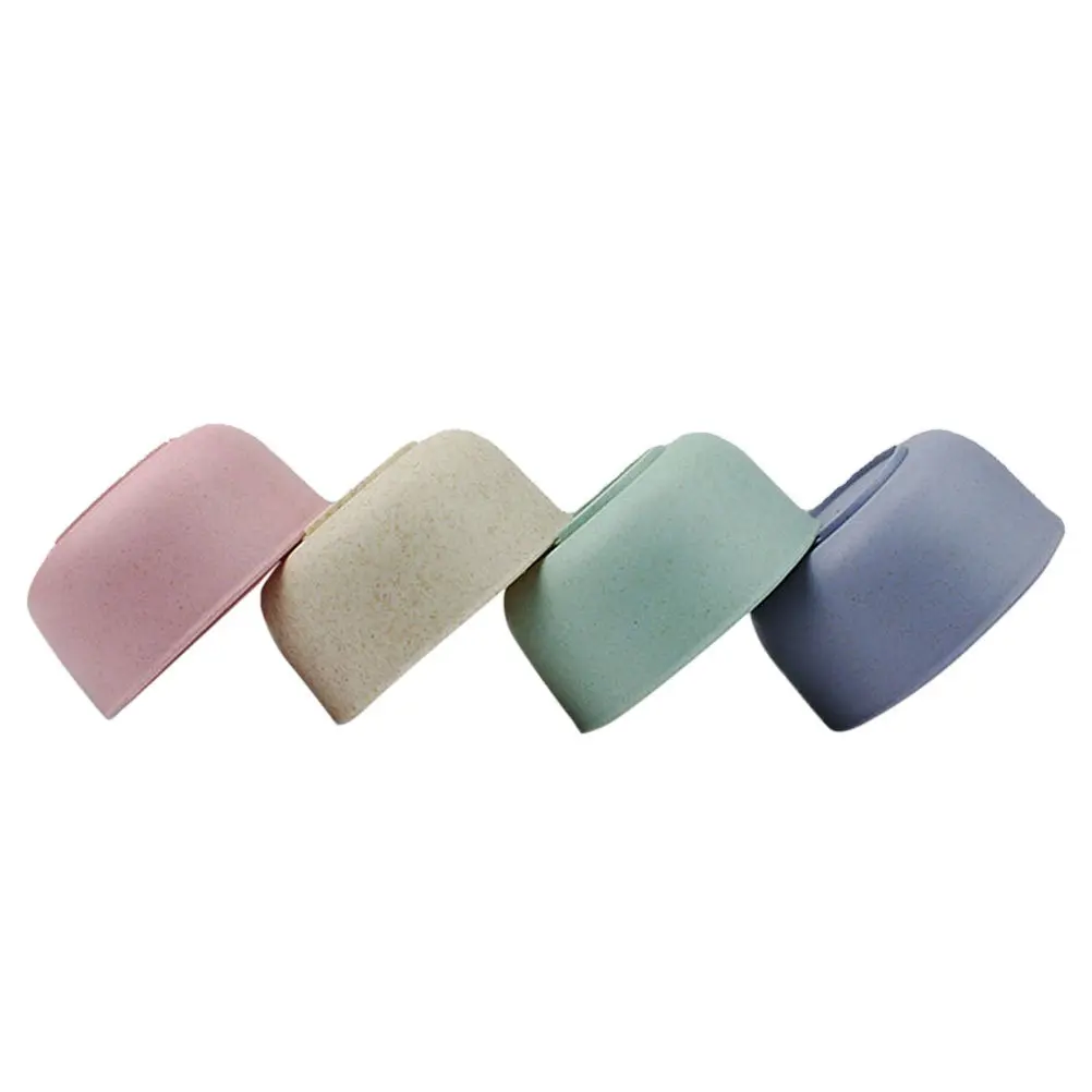 4Pcs Wheat Straw Kids Bowl Set Natural Biodegradable Baby Tableware Unbreakable Anti-Scald Bowls Safe Feeding Independent Meal