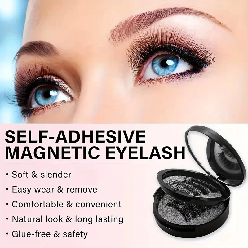 8pcs Magnetic Eyelash Kit Natural False Lashes Waterproof Eyelashes Extension Kit Reusable Wispy False Eyelashes Makeup Tools