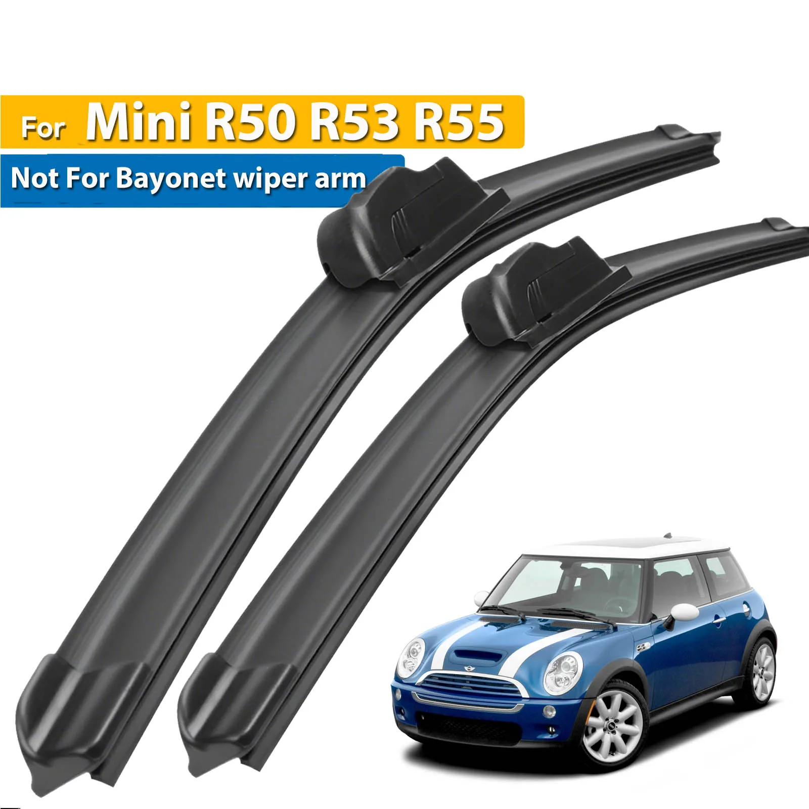 

Erick's Wiper LHD Front Wiper Blades For Mini Cooper S One R50 R53 Clubman R55 Windshield Windscreen Window Brushes 19"+18"
