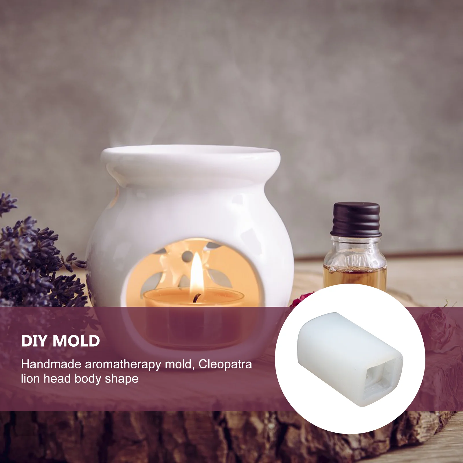 

Silicone Lion Head Mold DIY Aromatherapy Ornaments Craft Tool Flexible Durable Practical Scented Mould