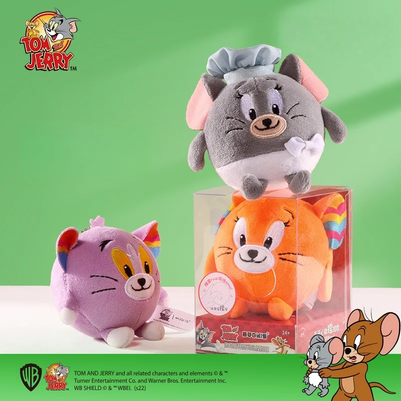 حقيقية توم وجيري ألعاب من نسيج مخملي المفاتيح القط ماوس رقيق الفتيات على ظهره حقيبة الحلي المفاتيح سحر هدايا عيد ميلاد الفتيات