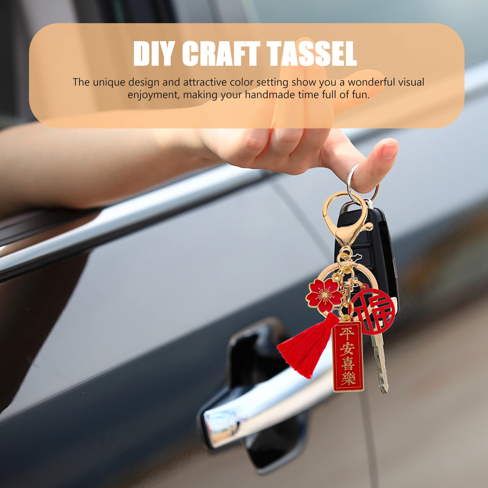 

100Pcs DIY Jewelry Tassel Pendants Decorative Hanging Bright Color Tassels for Key Rings Phone Charms Home Office Craft
