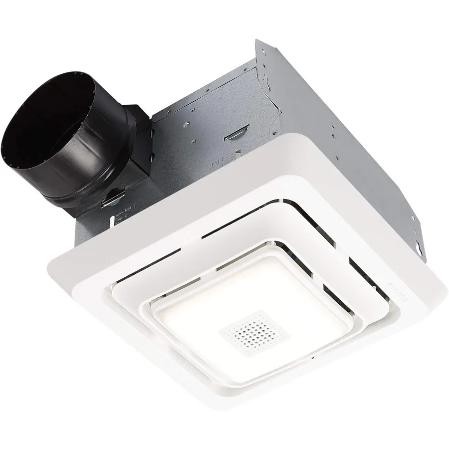 

SPK80L Bluetooth Speaker Ventilation Fan with LED Light 80 CFM 2.5 Sones White