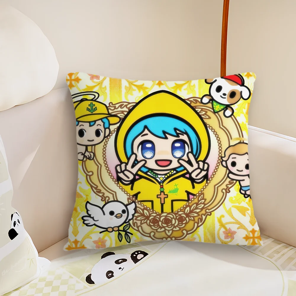 Cute Cartoon L-Luce Pillow Case Living Room Sofa Cushion Cover Suitable For Home Bedroom Room Decoration