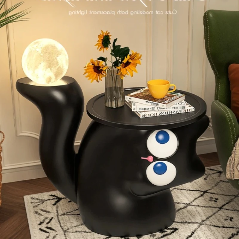 

Cute Animal Side Table Nordic Black Floor Small Side Table Modern Design Tavolino Da Salotto Living Room Furniture
