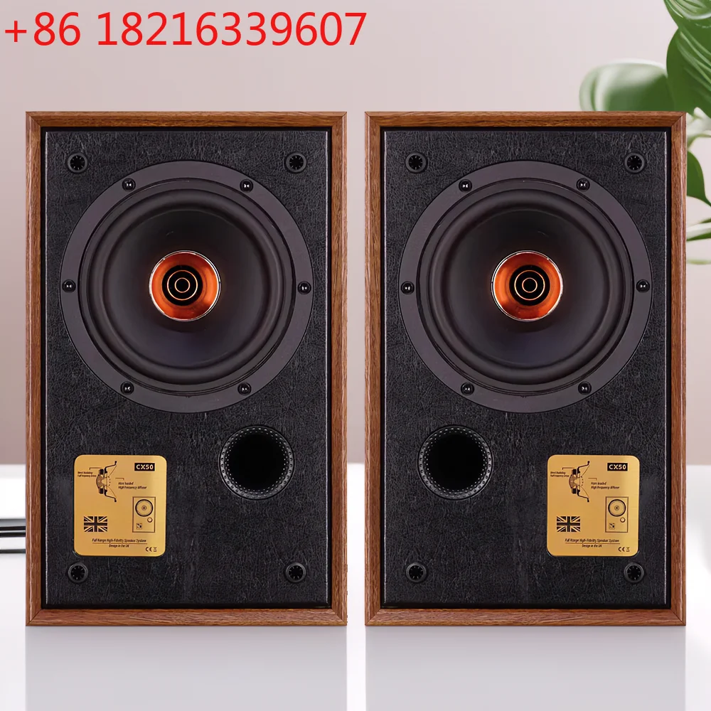 YAO CX50 Coaxial 5.25-inch Hi-Fi Passive Bookshelf Speaker 120W Power 2-Way Wooden High-Fidelity Stereo Speaker for Home Use