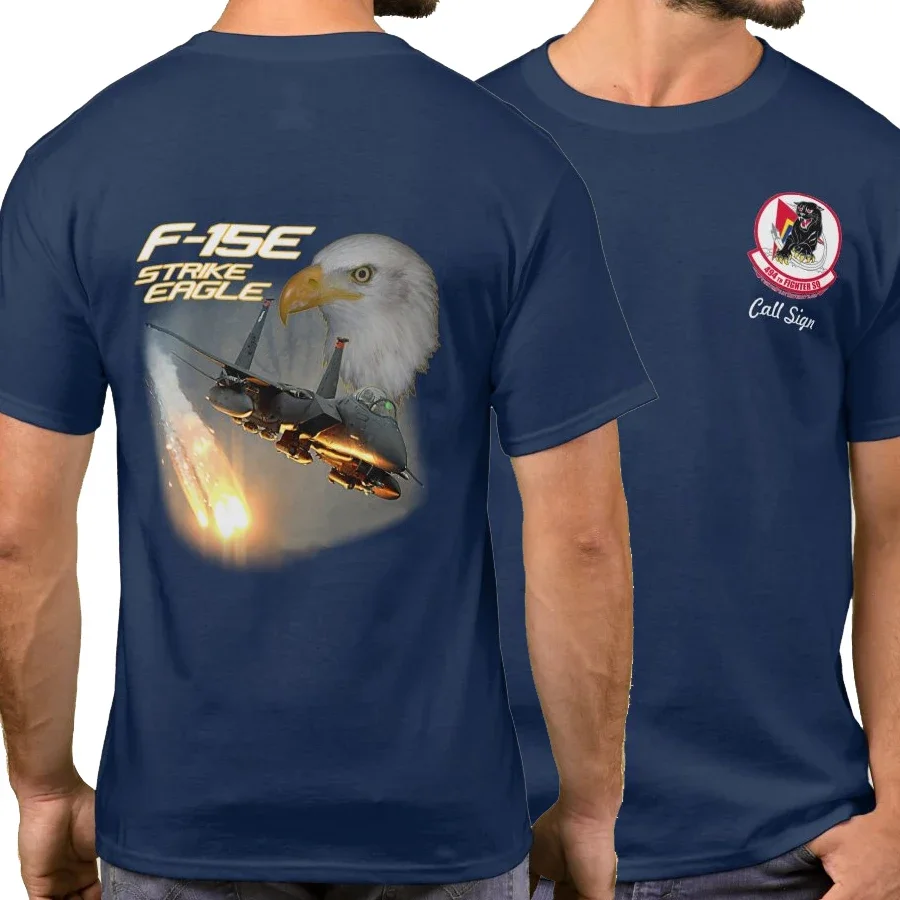 RAF F-15E Strike Eagle 494th Panthers Fighter Squadron T Shirt New Short Sleeve Casual 100% Cotton O-Neck Summer Mens T-shirt