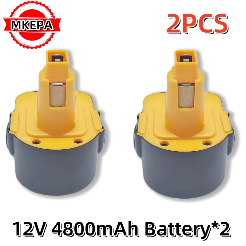 For 4800mAh NI-MH Power Tool Battery 12V DW9072 DW9071 DC9071 DE9037 DE9071 DE9072 DE9074 DE9075 152250-27