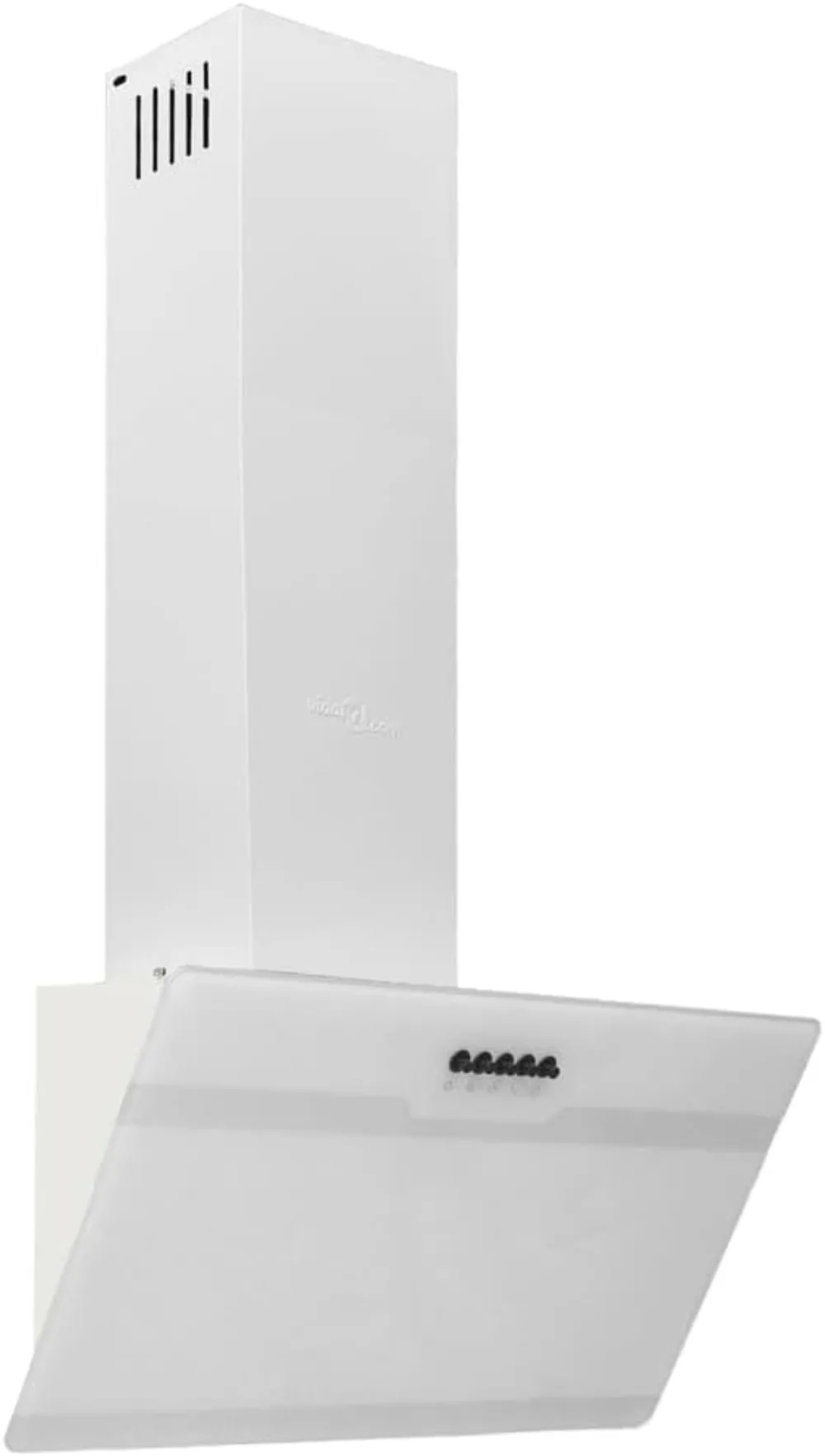 Campana Extractora Pared Cocina Soporte Ventilador Lámpara LED Forma Inclinada Fácil de Limpiar Acero y Cristal Templado