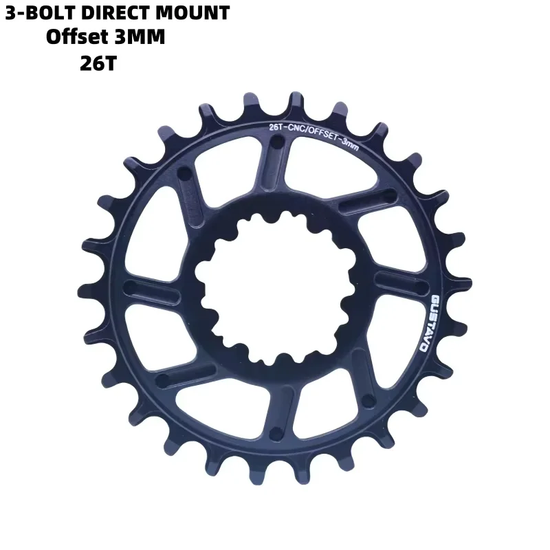 GUSTAVO 26T 28T 30T 32T Fahrradkettenblatt 3-Bolzen-Direktmontage Offset 3MM Breit-Schmal-Zahn-Kettenrad Kinderfahrrad-Kurbelgarnitur – Detail 7