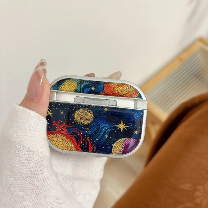 パーソナライズされたロマンチックな惑星ヘッドフォンカバー Appleairpods2/3に適しています漫画フルカバーケースSamsungBuds3PRO用
