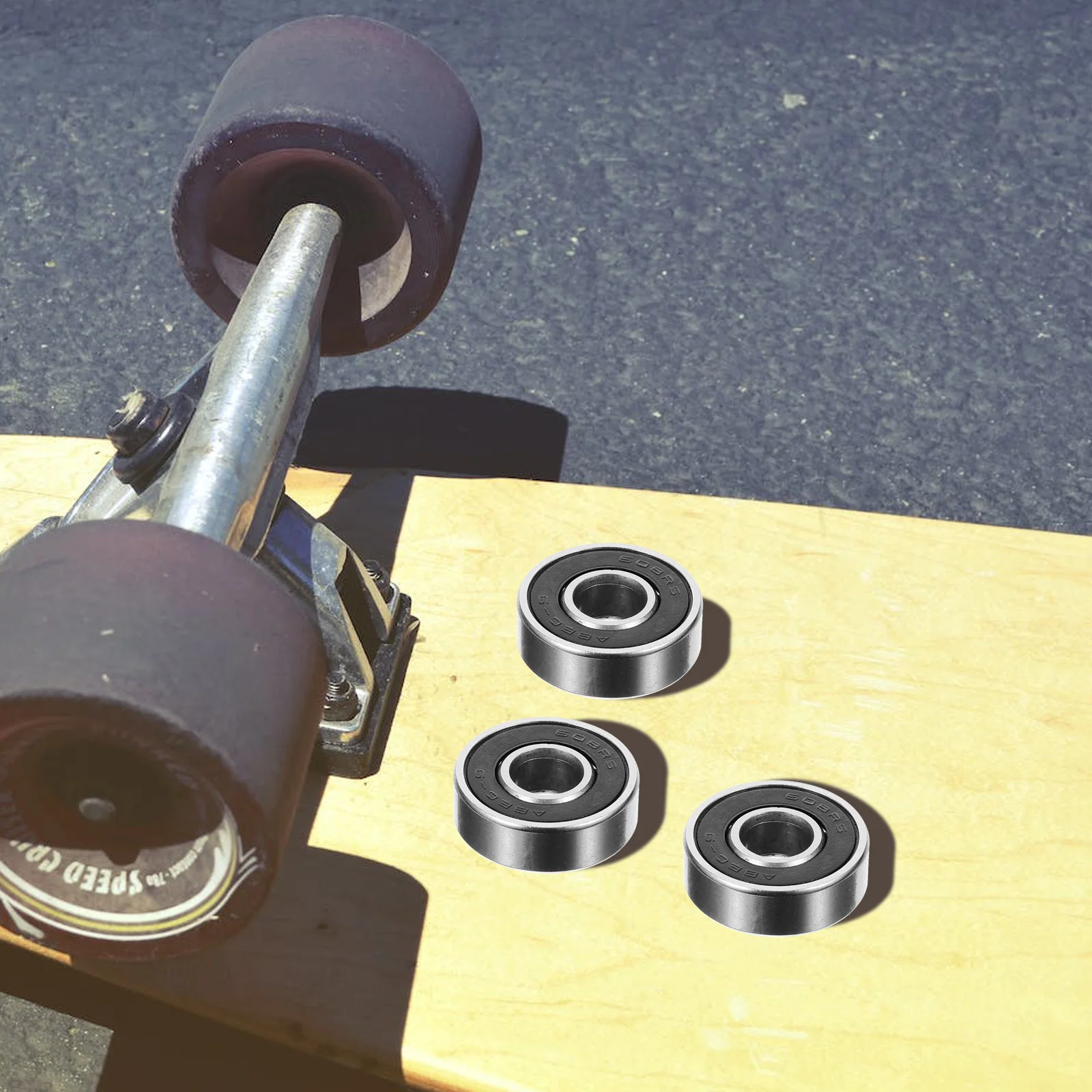 Roulements de Skateboard en acier au carbone, 8 pièces, durables, à grande vitesse, roulement lisse, universels, adaptés au Longboard, Scooter, planche de surf