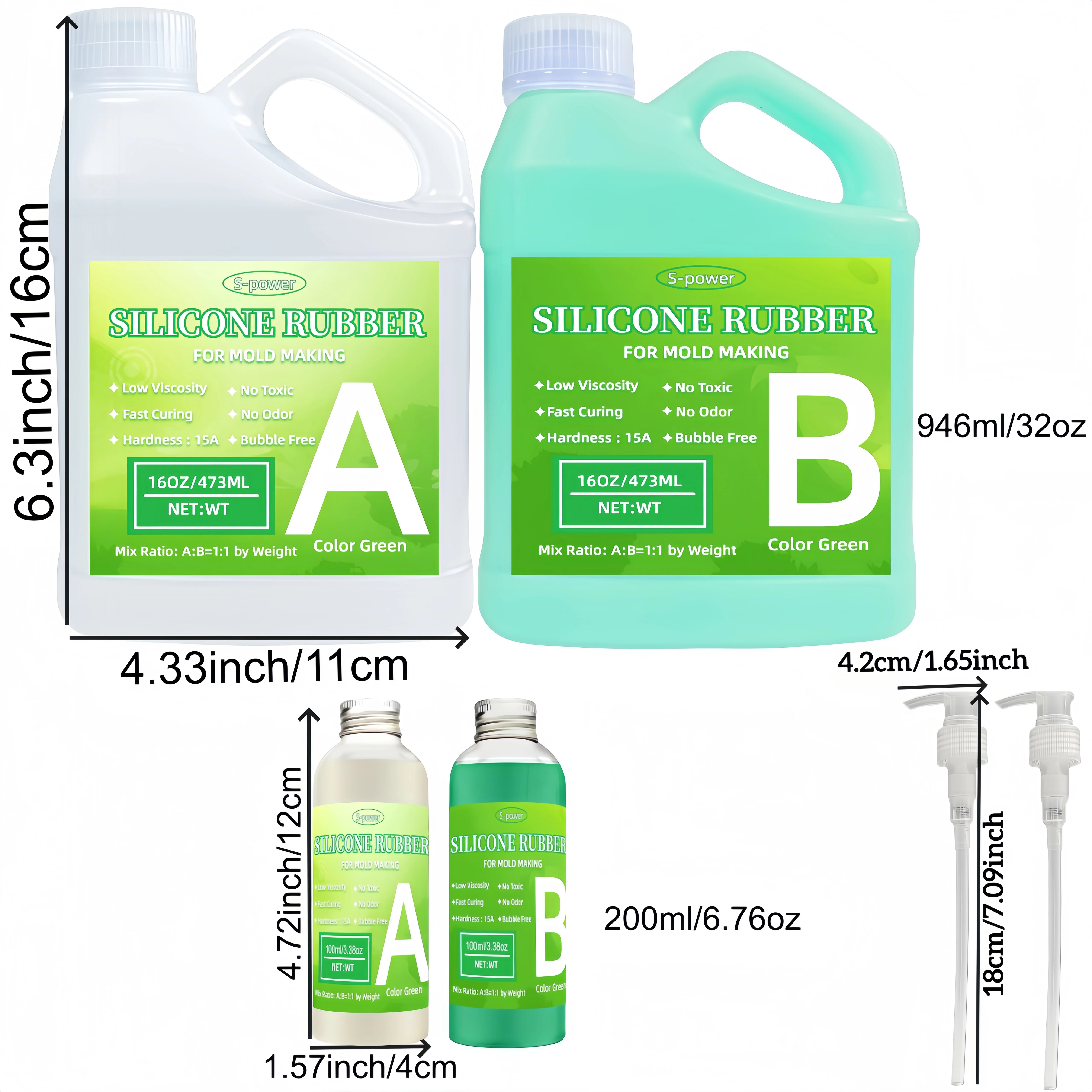 15A Translucent Platinum Silicone Mold Making Kit, Upgraded, Ultra-Soft Elastic for Candle, Soap, Resin & 3D Molds