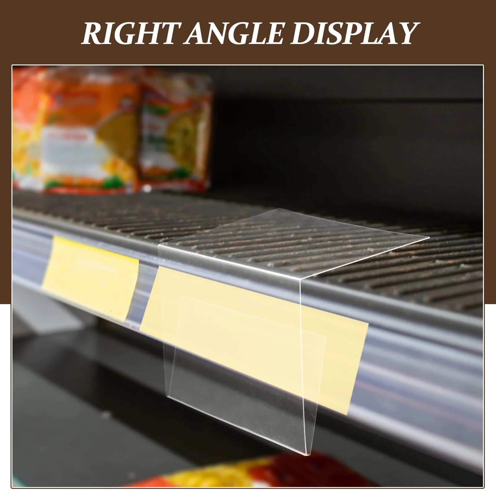 

10 Pcs Label Display Holder Shelf Tags Clear Plastic Sign Hanger Price Tag Book Store Classroom Library Foldable L Shape